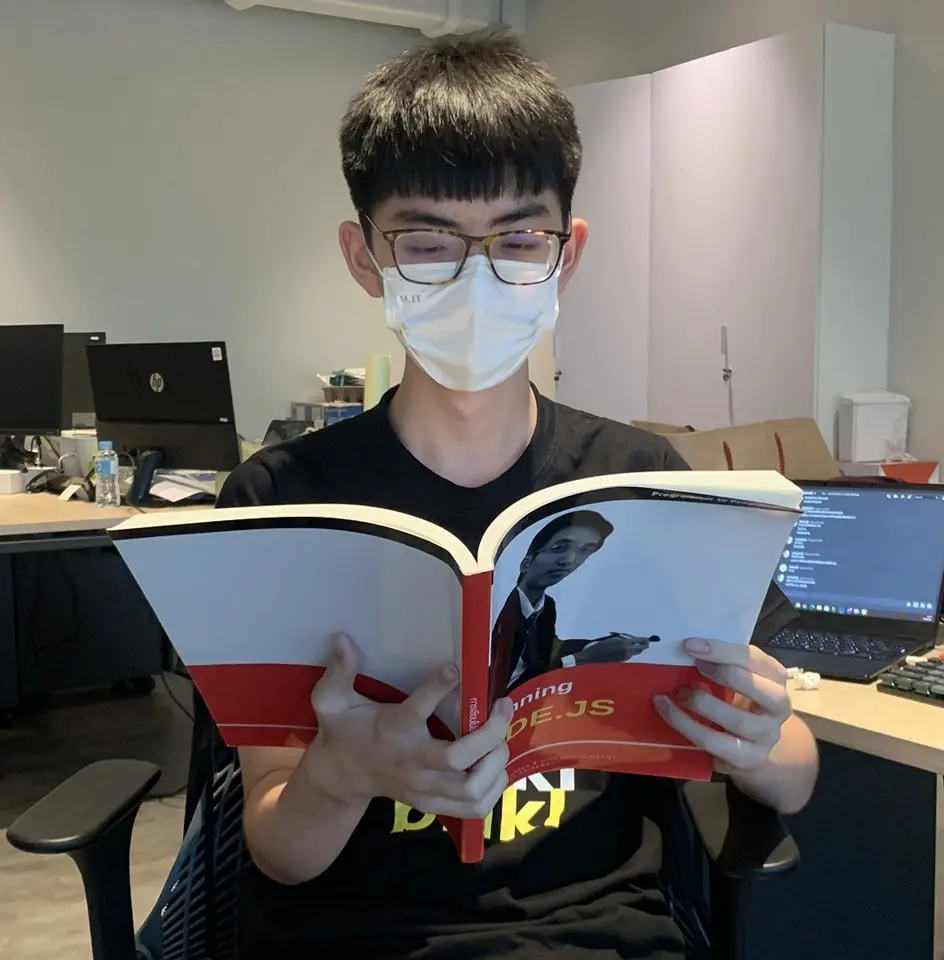 Me reading Kob's Book